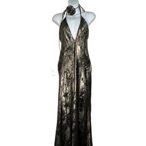 Zara Gold Tone Maxi dress